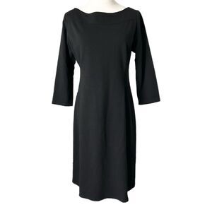 Eileen Fisher 3/4 Sleeve Mini Dress in Black Size Large